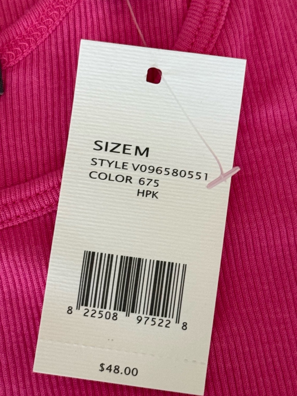 Vince Pink Ribbed Tank Top - Picture 7 of 10